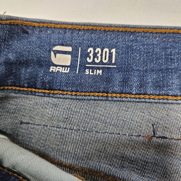 G-Star Raw Men's 3301 Slim Fit Jeans size 36/30 - Picture 13 of 13